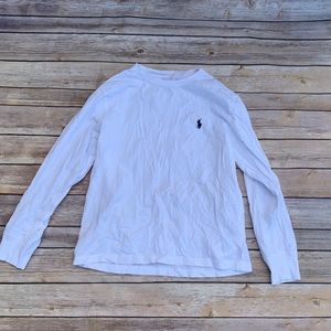 White Youth Boys long sleeve polo shirt